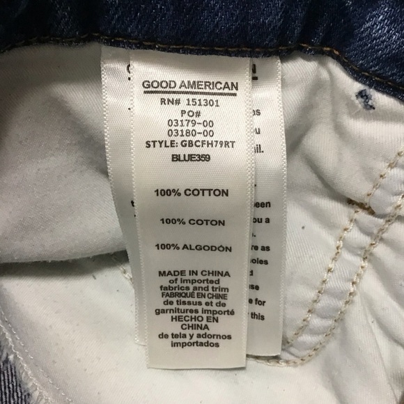 Good American Good Boy Frayed Hem Boyfriend Jeans Size 29P. - Picture 11 of 11